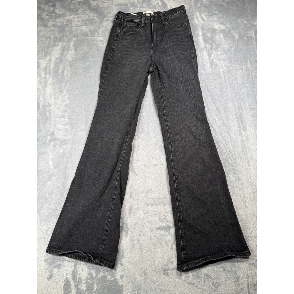 Universal Thread High Rise Flare Jeans Womens 2 Black Denim 5-Pockets Streetwear